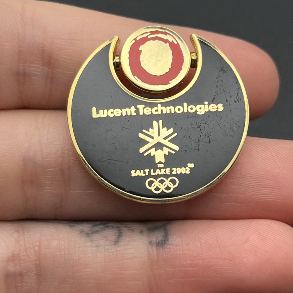 2002 Salt Lake City Olympics Lucent Technologies Sponsor Lapel Hat Pin